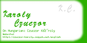 karoly czuczor business card